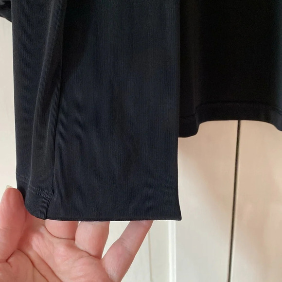 Easywear Chico’s Size 2 Open‎ Front Draped Cardigan Solid Black Chicos Large - Picture 5 of 9